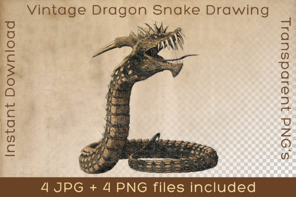 Download Dragon Snake Vintage Fiction Art Drawing - Art Collection