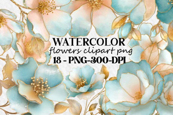 Download Watercolor Flowers Clipart Png Bundle - Art Collection
