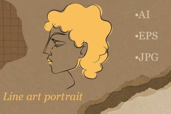 Download Line Art Sophisticated Woman Portrait - Art Collection