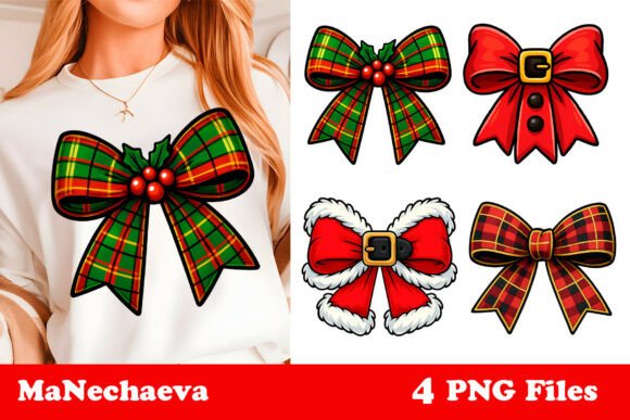 Download Coquette Christmas Bow Clipart PNG - Art Collection