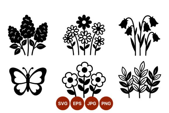 Download Black and White Floral Vector Art - Art Collection