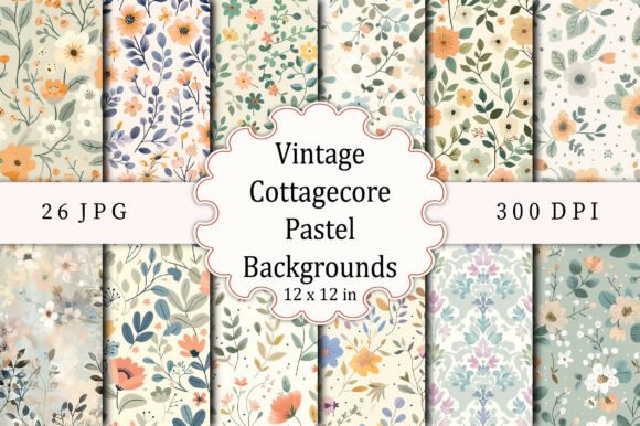 Download Vintage Cottagecore Pastel Backgrounds - Cottagecore Collection