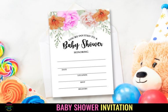 Download Baby Shower Party Invitations I Template - Art Collection