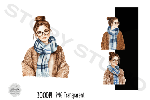 Download Cute Girl Fall Winter Clipart Style - Art Collection