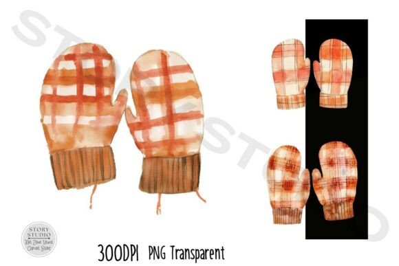 Download Cute Plaid Mittens Clipart - Art Collection