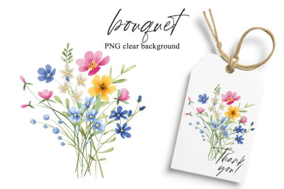 Download Watercolor Flowers Clipart Bouquet, PNG. - Art Collection