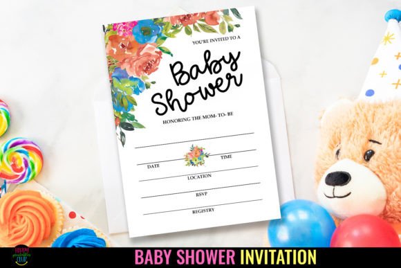 Download Baby Shower Party Invitations I Template - Art Collection