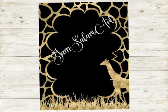 Download Gold Giraffe Invitation Party Template - Art Collection