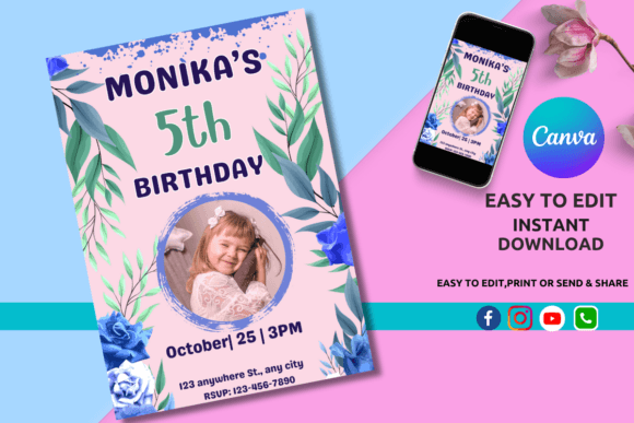 Download Digital Birthday Party Invitations - Art Collection