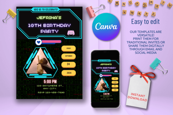 Download Digital Birthday Party Invitations - Art Collection