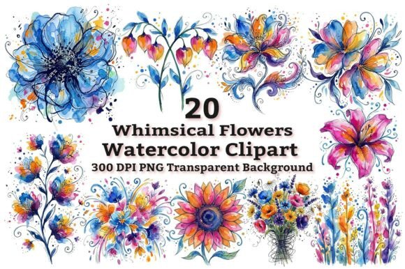 Download Vibrant Watercolor Flowers Clipart - Art Collection