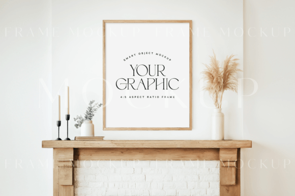 Download Modern Wood Wall Art Frame Mockup - Art Collection
