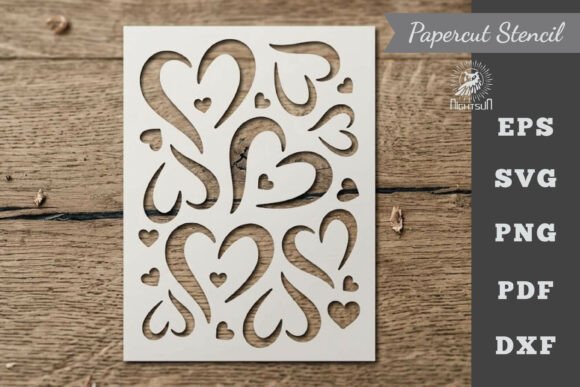 Download Heart Pattern Stencil Paper Cutting 2 - Art Collection