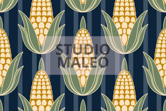 Download Art Nouveau Corn Autumn Seamless Pattern - Art Collection