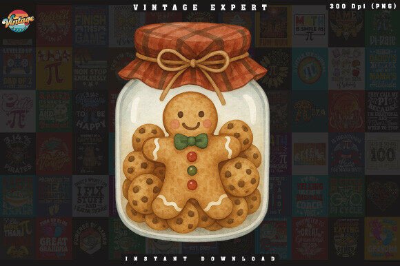 Download Gingerbread Cookie Jar Christmas Clipart - Art Collection