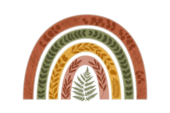 Download Botanical Rainbow Earthy Tones Design - Art Collection