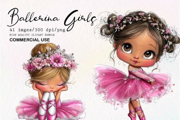 Download Whimsical Ballerina Girls PNG Clipart - Art Collection