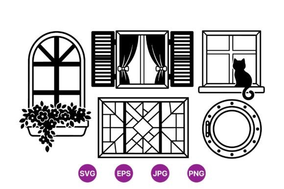 Download Decorative Window Silhouette Clipart - Art Collection