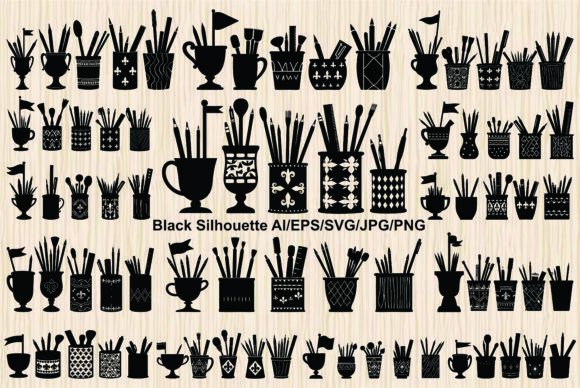 Download Silhouette of Art Supplies Collection - Art Collection