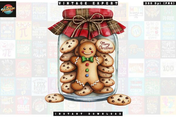 Download Gingerbread Cookie Jar Christmas Clipart - Art Collection