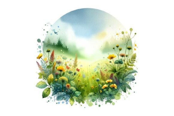 Download Earthy Tones Watercolor Grass Brushes - Art Collection