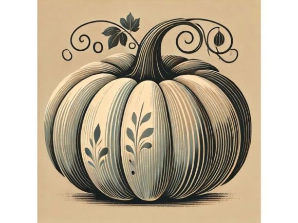 Download Elegant Pumpkin in Muted Earthy Tones - Art Collection