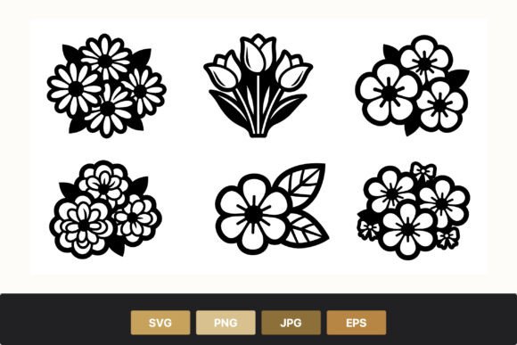 Download Black and White Floral Vector Art - Art Collection