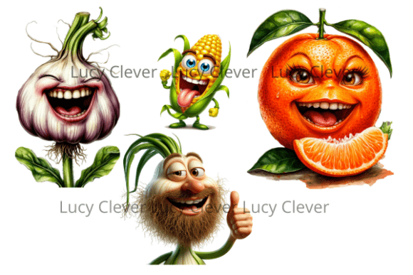Download Funny Food PNG Clip Art Set - Art Collection