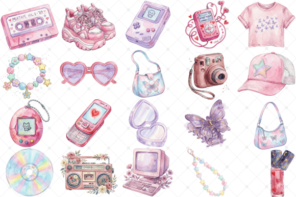 Download Y2K Teen Girl Cliparts, 2000s Nostalgia - Art Collection