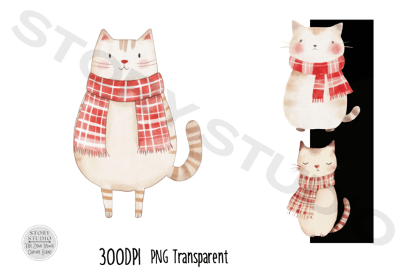 Download Cute Cats with Scarves Clipart - Art Collection