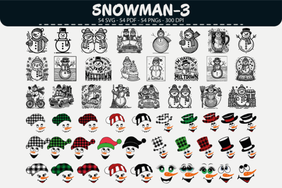 Download Snowman Vector Clipart – 54 Designs - Art Collection