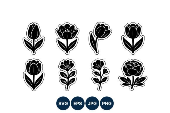 Download Black and White Floral Vector Art - Art Collection