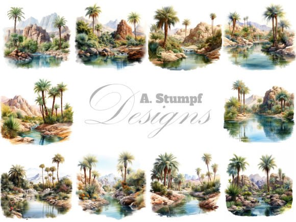 Download Oasis Landscape Nature Scenery Clipart - Art Collection