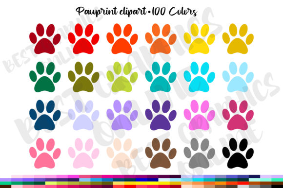 Download Pawprint Clipart Set Dog Cat Paw Prints - Art Collection