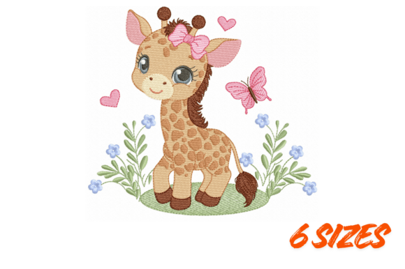 Download Cute Giraffe Embroidery Design Set Art - Art Collection