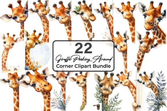 Download Giraffe Peeking Around Corner Clipart - Art Collection