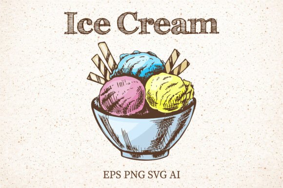 Download Vintage Ice Cream Bowl Clipart - Art Collection