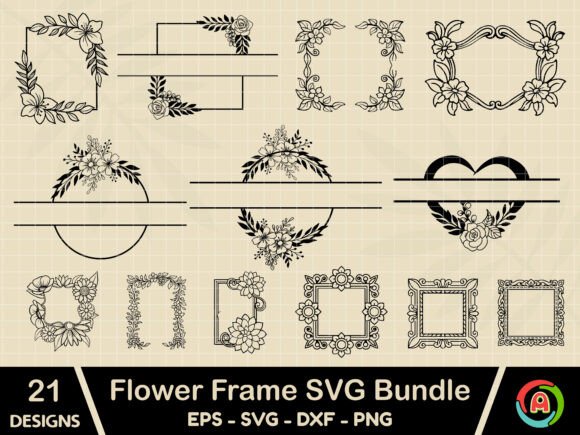 Download Flower Frame Bundle Svg Bundle - Flower frame bundle Collection