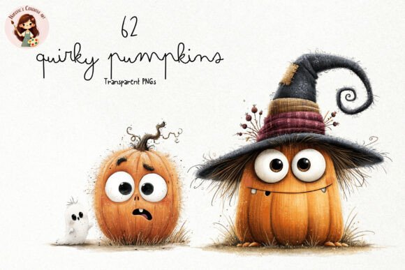 Download Quirky Halloween Pumpkins PNG Clipart - Art Collection