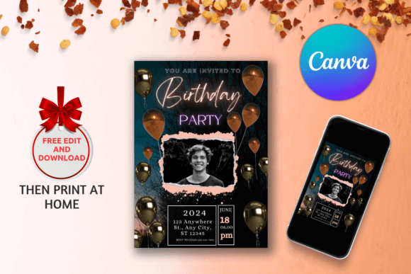 Download Digital Birthday Party Invitations - Art Collection