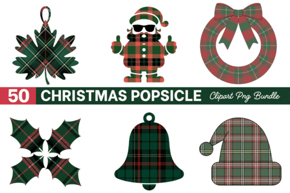 Download Christmas Plaid Clipart PNG Bundle - Art Collection