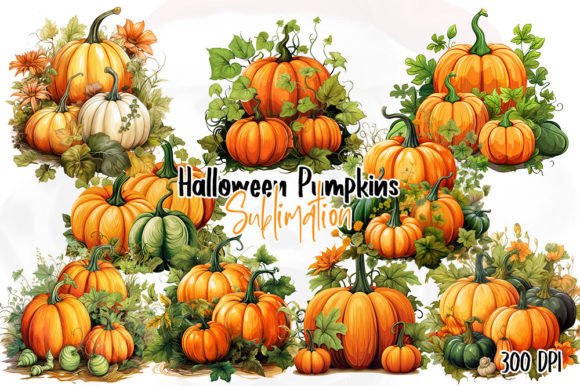 Download Pumpkins Halloween Watercolor Clipart - Art Collection