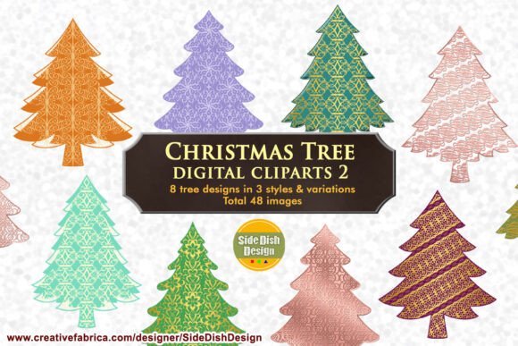 Download Christmas Trees Digital Cliparts 2 - Art Collection