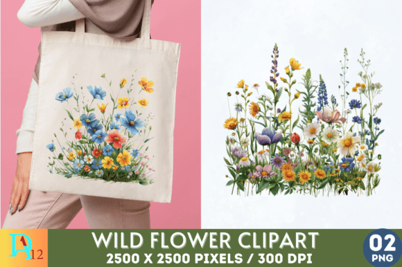 Download Wild Flowers Sublimation Clipart - Art Collection