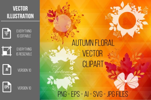 Download Autumn Floral Vector Clipart - Art Collection