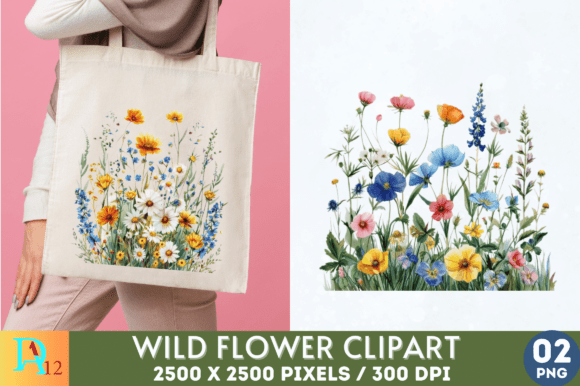 Download Wild Flowers Sublimation Clipart - Art Collection