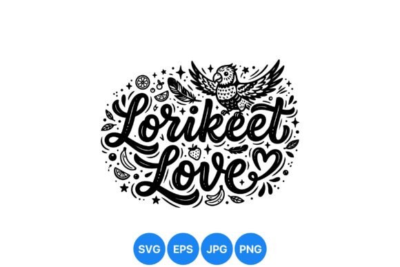 Download Lorikeet Love Decorative Vector Art - Art Collection