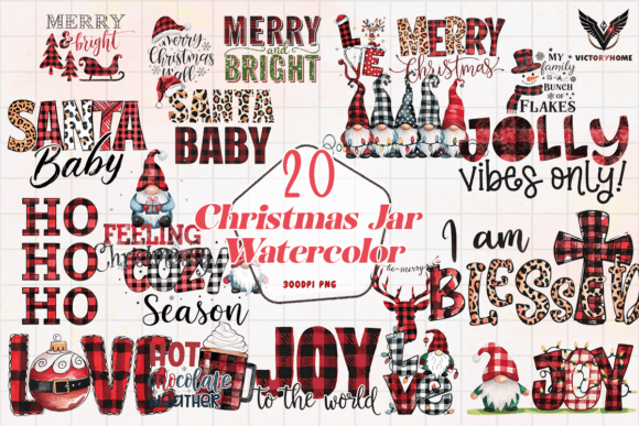 Download Plaid Christmas Quotes Bundle Clipart - Art Collection