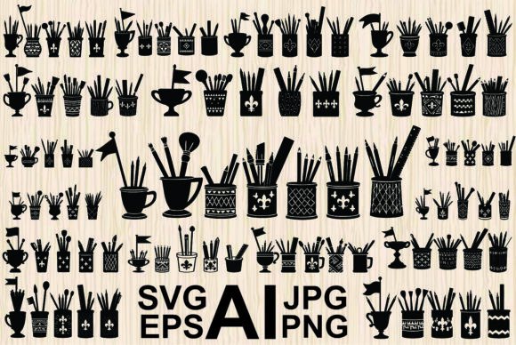 Download Silhouette Collection of Art Supplies - Art Collection
