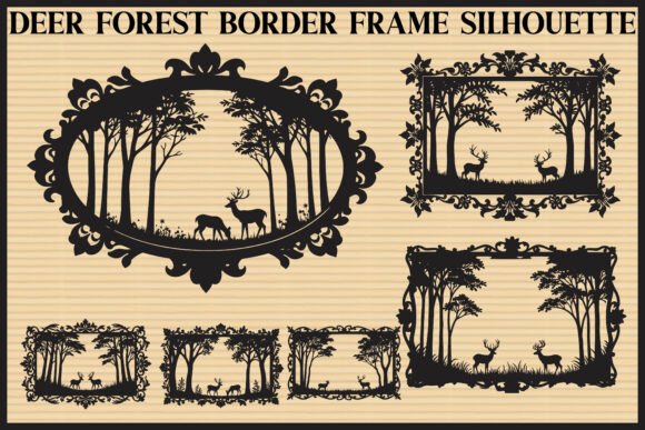 Download Deer Forest Border Frame Set - Premium Resources